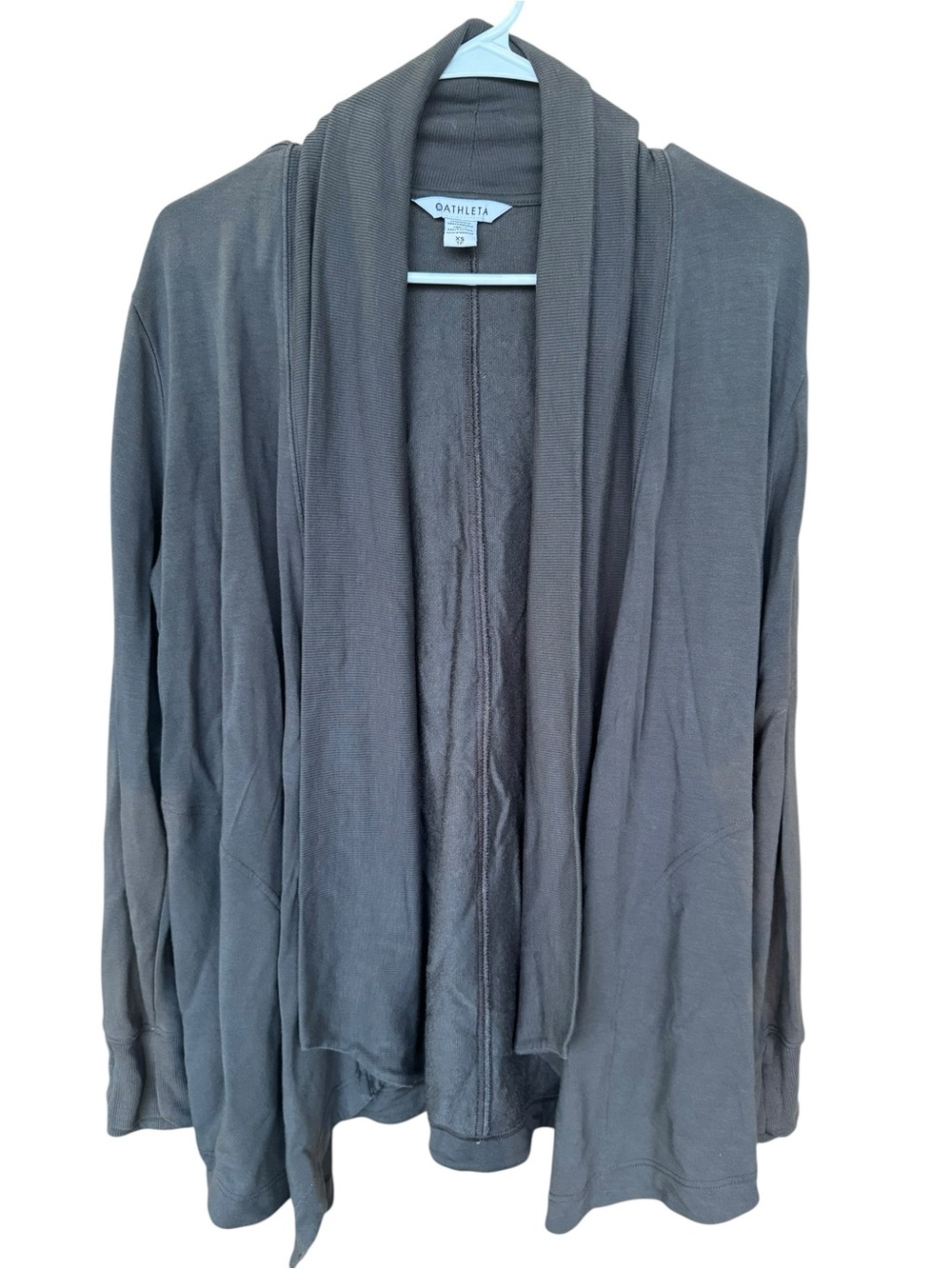 Athleta Charcoal Pranayama Wrap Open-Front  Cardigan - Picture 2 of 6
